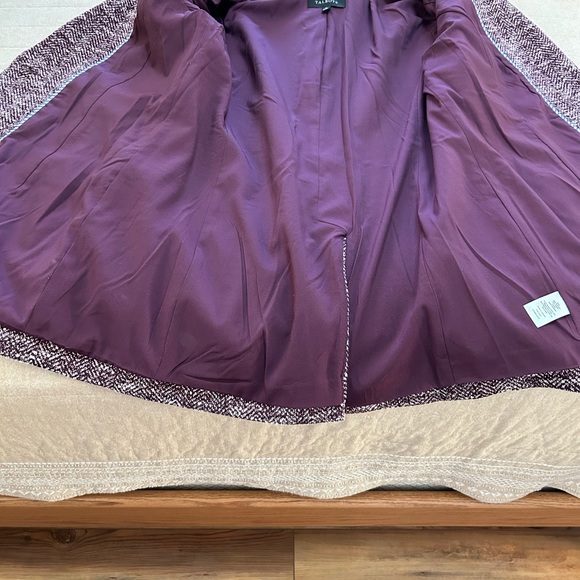 Talbots Tweed Double Button Jacket Color: Eggplant and White Condition: Like New - Picture 9 of 9